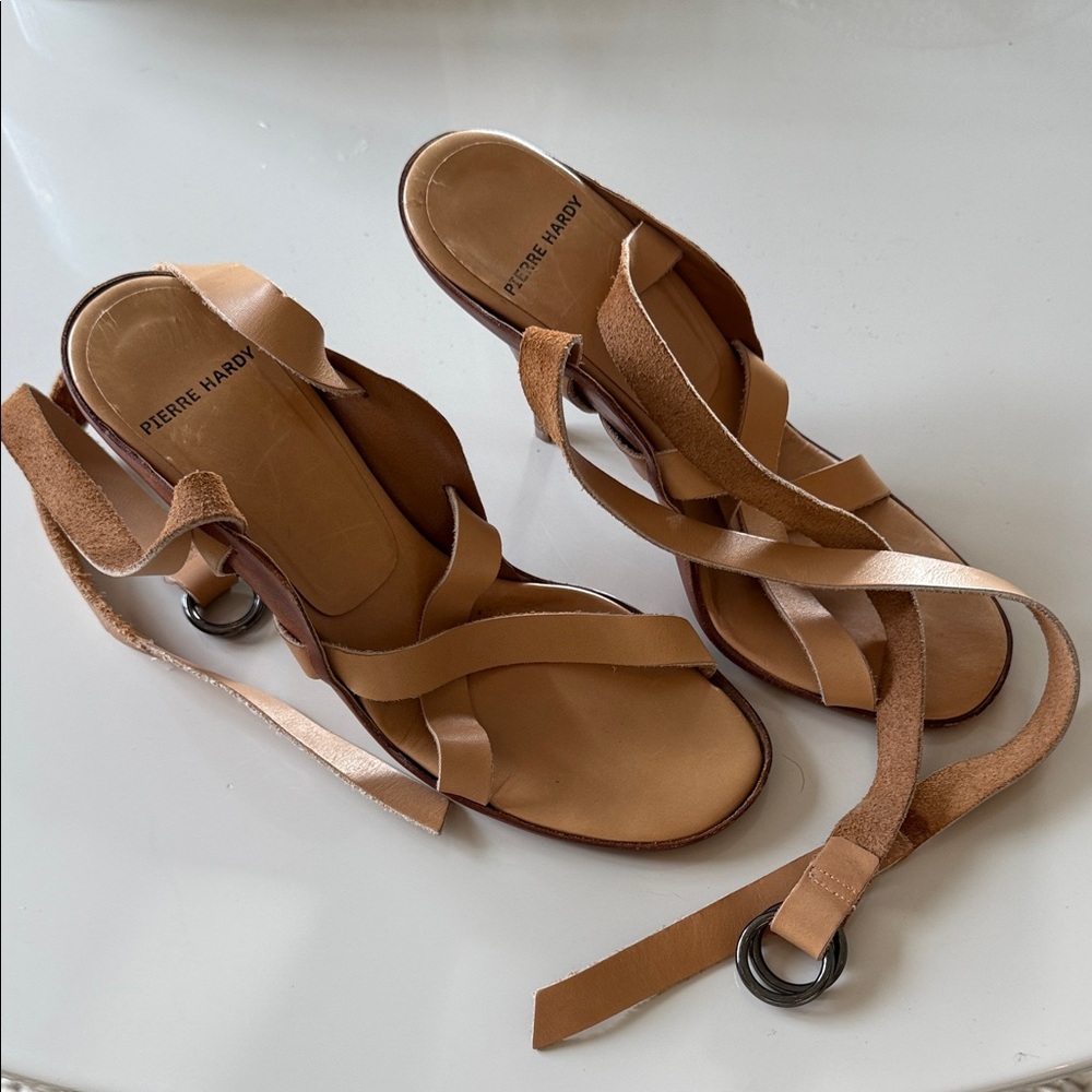Pierre Hardy Brown Strappy Sandals